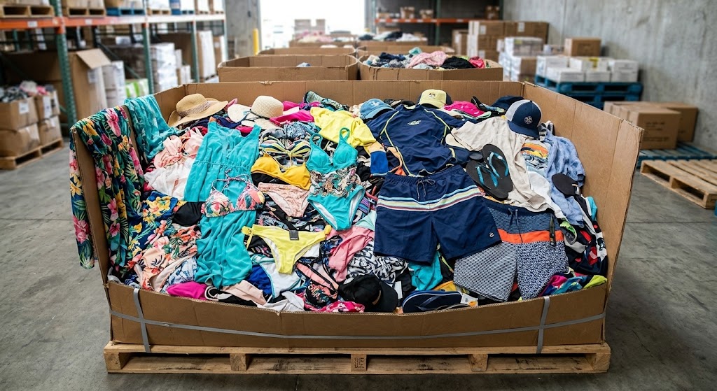 Beach wear liquidation pallet
