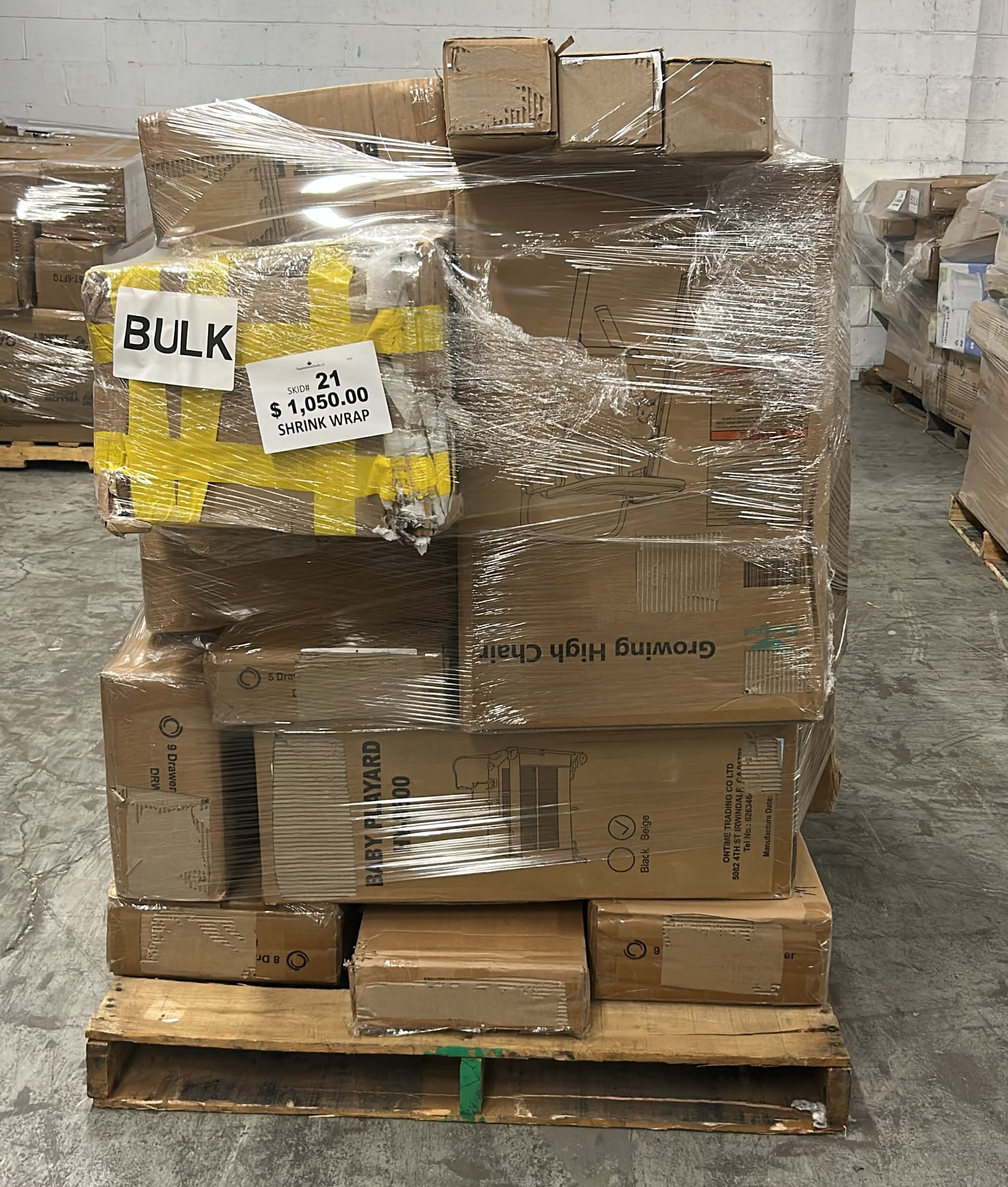 Packaging Material liquidation pallet